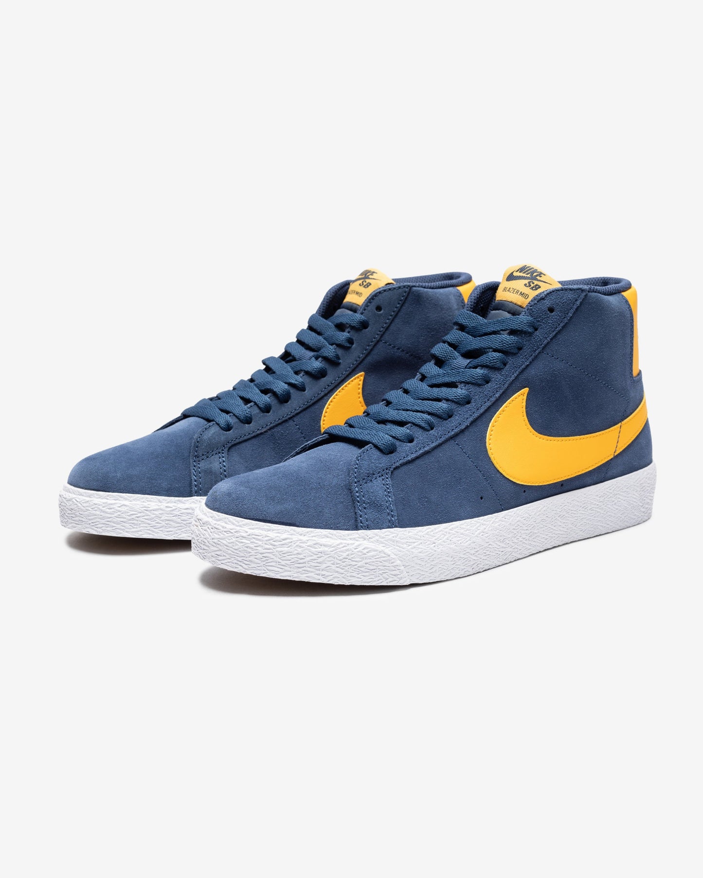 NIKE SB ZOOM BLAZER MID - NAVY/ UNIVERSITYGOLD/ WHITE