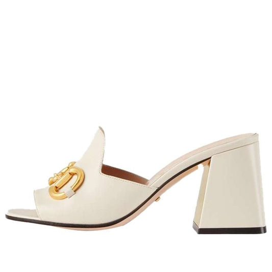 (WMNS) Gucci Slide Sandal With Horsebit 'White Leather' 655412-BKO00-9022