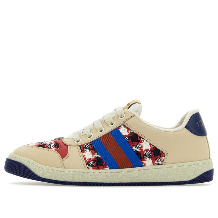 (WMNS) Gucci Screener Low-Top Sneakers 'Beige Navy Red' 577684-FACBJ-9075